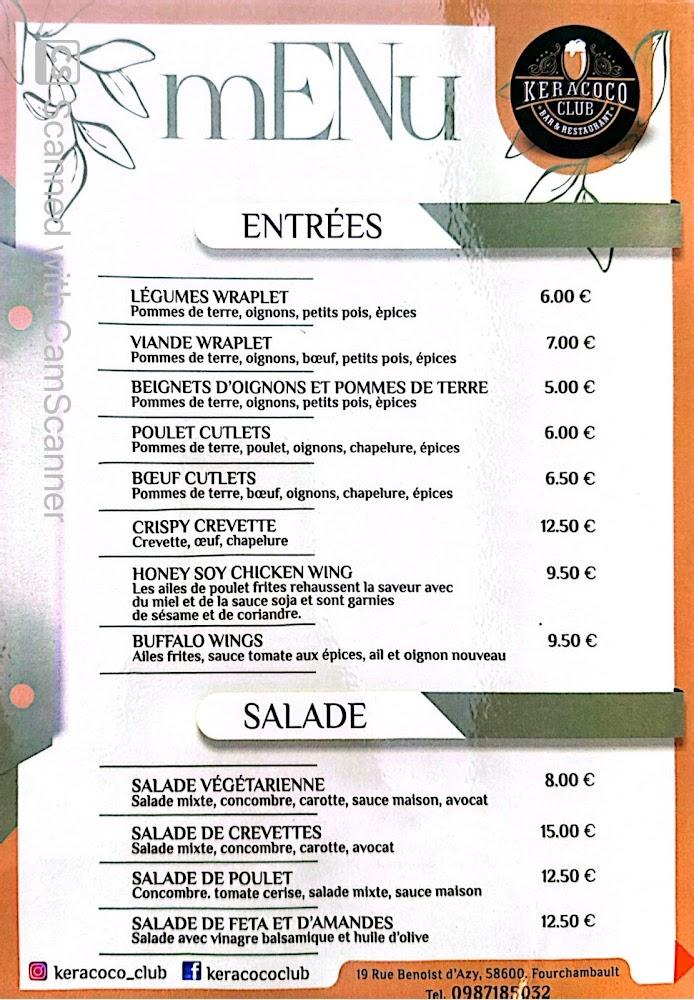 KERACOCO CLUB - Menu Image 2